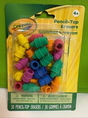 Crayola Pencil-Top Erasers - Multicolor Pack